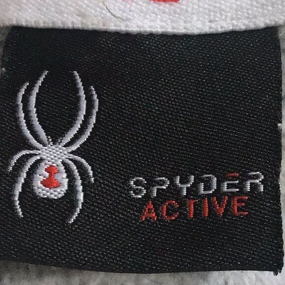 Spyder Active Gray White Marled Heather Print Turtleneck Activewear Pullover - Picture 14 of 16